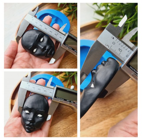 Silicone mold, Doll face, style 47, ~ 4.1*6.2 cm, H:1.7 cm