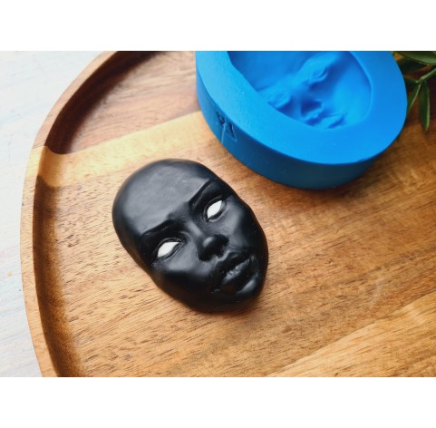 Silicone mold, Doll face, style 47, ~ 4.1*6.2 cm, H:1.7 cm