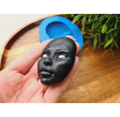 Silicone mold, Doll face, style 47, ~ 4.1*6.2 cm, H:1.7 cm