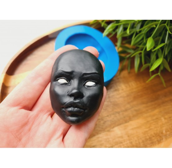 Silicone mold, Doll face, style 47, ~ 4.1*6.2 cm, H:1.7 cm