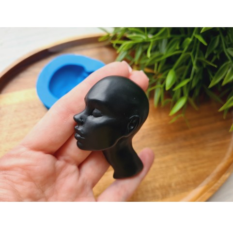 Silicone mold, Doll face, style 48, ~ 4.9*7 cm, H:1.4 cm