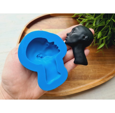 Silicone mold, Doll face, style 48, ~ 4.9*7 cm, H:1.4 cm