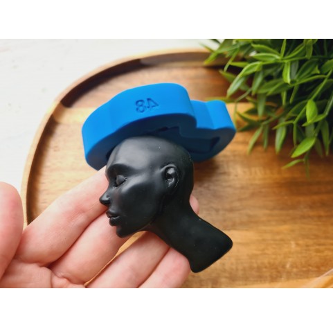 Silicone mold, Doll face, style 48, ~ 4.9*7 cm, H:1.4 cm