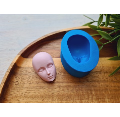 Silicone mold, Doll face, style 50, ~ 4*2.7 cm, H:1.8 cm