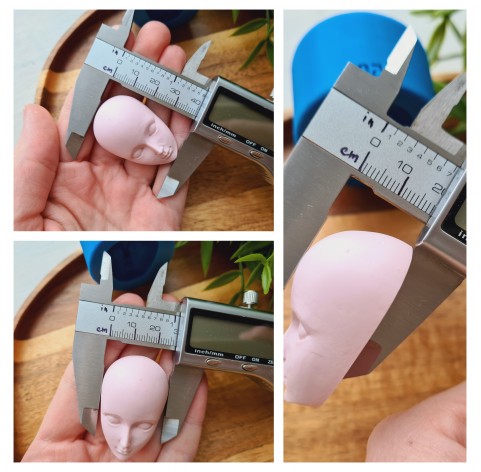 Silicone mold, Doll face, style 50, ~ 4*2.7 cm, H:1.8 cm