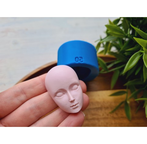 Silicone mold, Doll face, style 50, ~ 4*2.7 cm, H:1.8 cm
