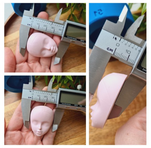 Silicone mold, Doll face, style 51, ~ 4*3.2 cm, H:1.5 cm