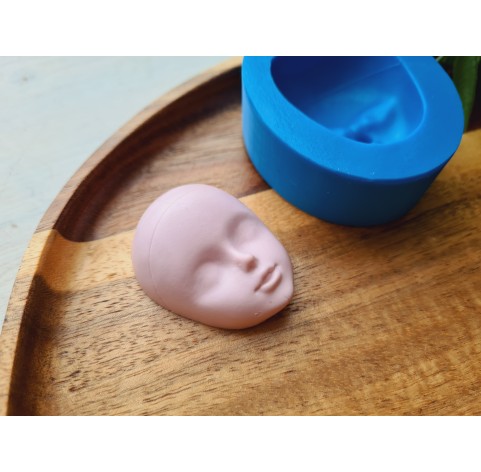 Silicone mold, Doll face, style 51, ~ 4*3.2 cm, H:1.5 cm