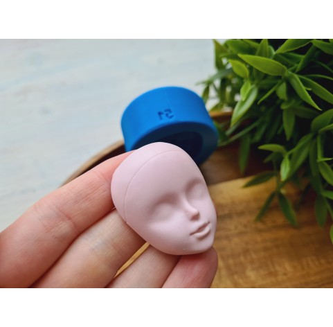 Silicone mold, Doll face, style 51, ~ 4*3.2 cm, H:1.5 cm