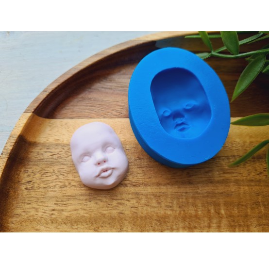 Silicone mold, Doll face, style 53, ~ 3.3*2.4 cm, H:1.2 cm