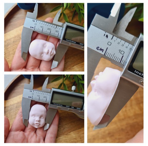 Silicone mold, Doll face, style 53, ~ 3.3*2.4 cm, H:1.2 cm