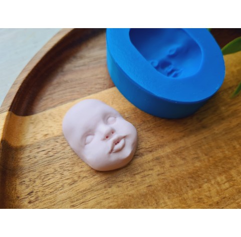 Silicone mold, Doll face, style 53, ~ 3.3*2.4 cm, H:1.2 cm