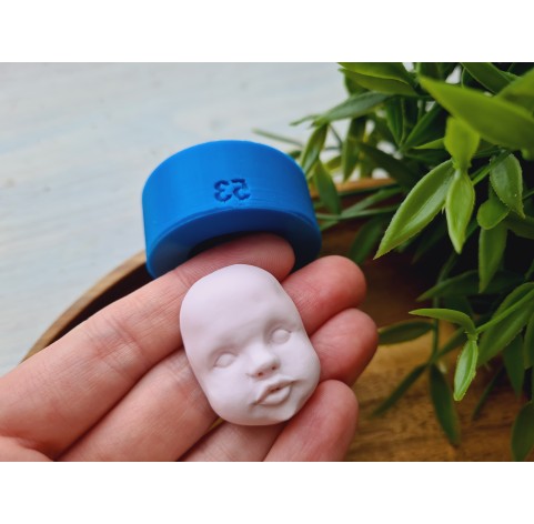 Silicone mold, Doll face, style 53, ~ 3.3*2.4 cm, H:1.2 cm