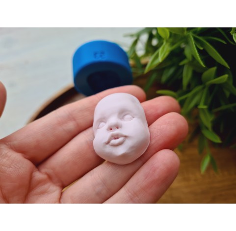Silicone mold, Doll face, style 53, ~ 3.3*2.4 cm, H:1.2 cm