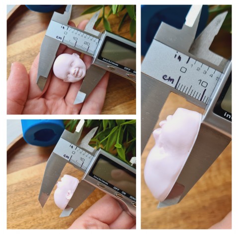 Silicone mold, Doll face, style 54, ~ 2.5*1.4 cm, H:1.2 cm