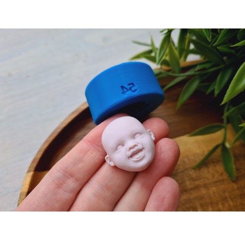 Silicone mold, Doll face, style 54, ~ 2.5*1.4 cm, H:1.2 cm