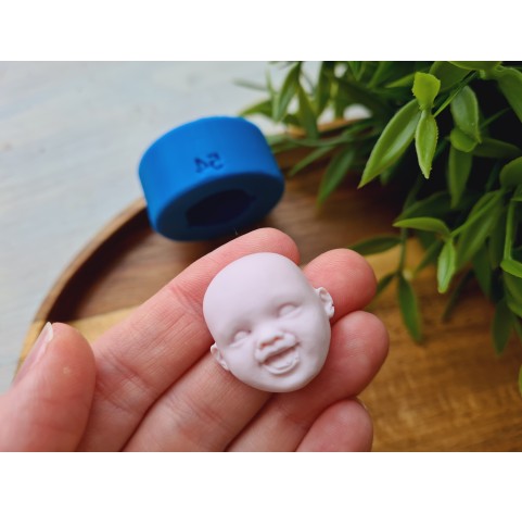 Silicone mold, Doll face, style 54, ~ 2.5*1.4 cm, H:1.2 cm