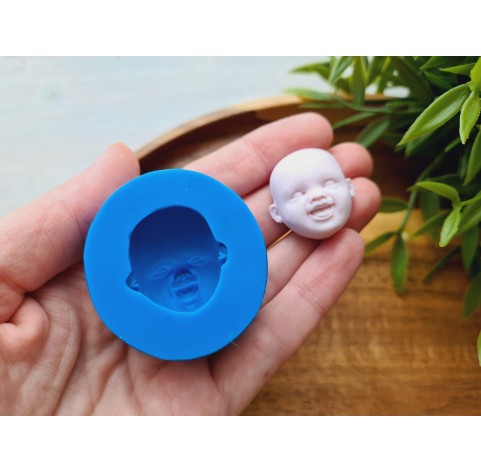 Silicone mold, Doll face, style 54, ~ 2.5*1.4 cm, H:1.2 cm