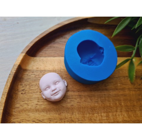 Silicone mold, Doll face, style 55, ~ 2.6*2.4 cm, H:1.5 cm