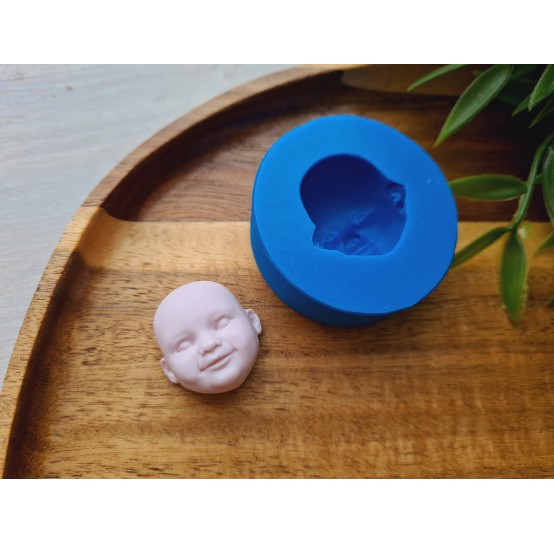 Silicone mold, Doll face, style 55, ~ 2.6*2.4 cm, H:1.5 cm