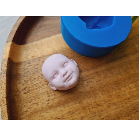 Silicone mold, Doll face, style 55, ~ 2.6*2.4 cm, H:1.5 cm