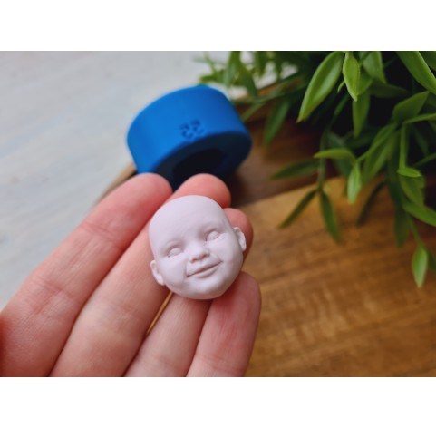 Silicone mold, Doll face, style 55, ~ 2.6*2.4 cm, H:1.5 cm