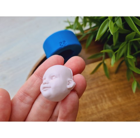 Silicone mold, Doll face, style 55, ~ 2.6*2.4 cm, H:1.5 cm