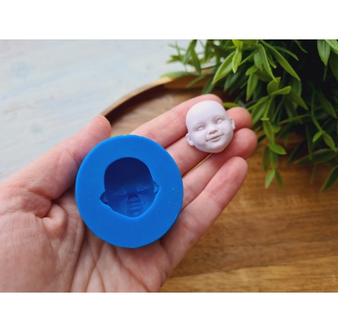 Silicone mold, Doll face, style 55, ~ 2.6*2.4 cm, H:1.5 cm