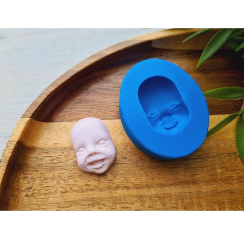 Silicone mold, Doll face, style 56, ~ 2.8*1.9 cm, H:0.9 cm