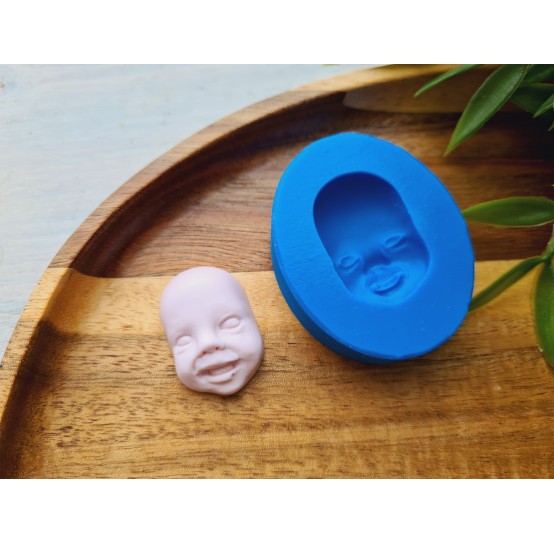 Silicone mold, Doll face, style 56, ~ 2.8*1.9 cm, H:0.9 cm