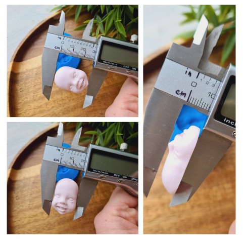 Silicone mold, Doll face, style 56, ~ 2.8*1.9 cm, H:0.9 cm