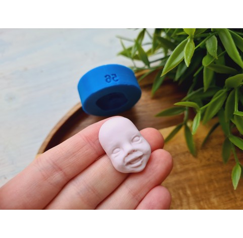 Silicone mold, Doll face, style 56, ~ 2.8*1.9 cm, H:0.9 cm