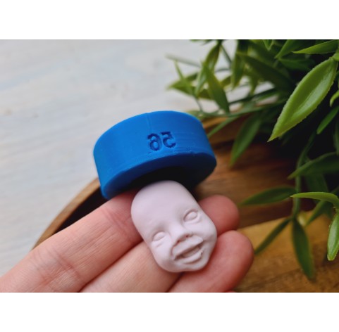 Silicone mold, Doll face, style 56, ~ 2.8*1.9 cm, H:0.9 cm