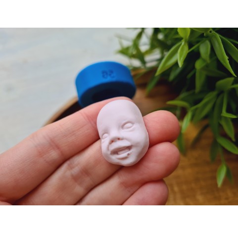 Silicone mold, Doll face, style 56, ~ 2.8*1.9 cm, H:0.9 cm