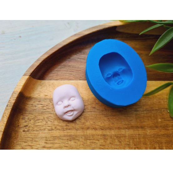 Silicone mold, Doll face, style 57, ~ 2.4*1.9 cm, H:0.8 cm