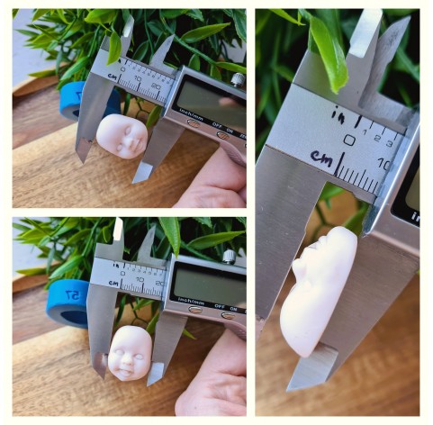 Silicone mold, Doll face, style 57, ~ 2.4*1.9 cm, H:0.8 cm