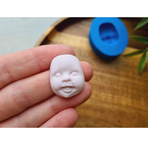 Silicone mold, Doll face, style 57, ~ 2.4*1.9 cm, H:0.8 cm