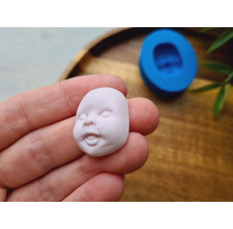 Silicone mold, Doll face, style 57, ~ 2.4*1.9 cm, H:0.8 cm