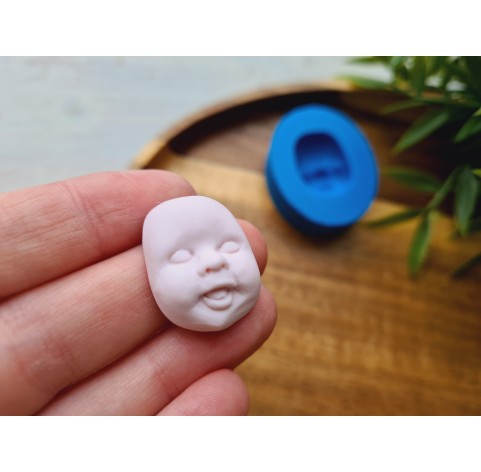 Silicone mold, Doll face, style 57, ~ 2.4*1.9 cm, H:0.8 cm