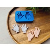 Silicone mold, Palm, style 1, 2 elements, ~ 3*4 cm, H:0.7 cm
