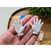 Silicone mold, Palm, style 1, 2 elements, ~ 3*4 cm, H:0.7 cm