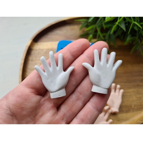 Silicone mold, Palm, style 1, 2 elements, ~ 3*4 cm, H:0.7 cm