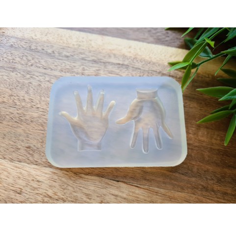 Silicone mold, Palm, style 1, 2 elements, ~ 3*4 cm, H:0.7 cm