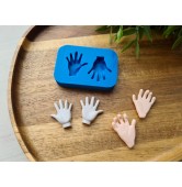 Silicone mold, Palm, style 2, 2 elements, ~ 2.5*3 cm, H:0.6 cm