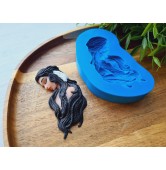Silicone mold, Woman, ~ 3.5*8 cm, H:1.2 cm