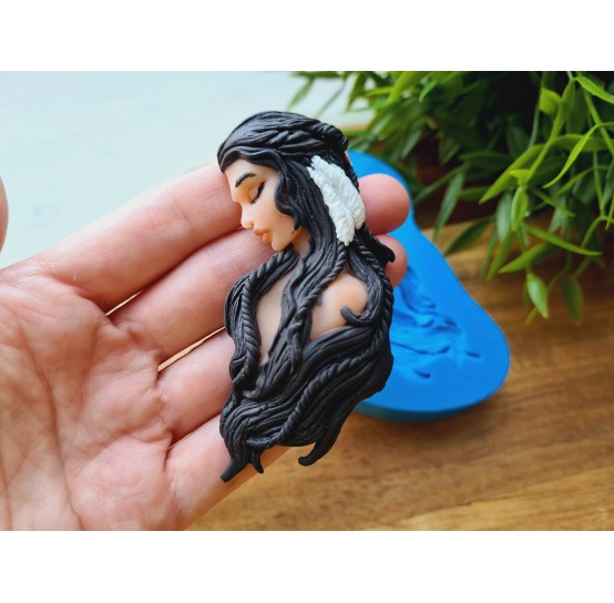 Silicone mold, Woman, ~ 3.5*8 cm, H:1.2 cm