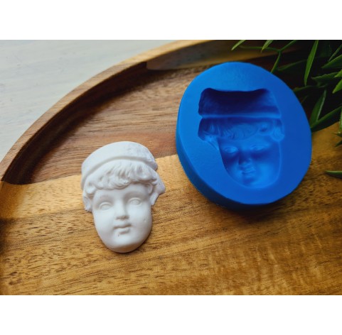 Silicone mold, Doll face, style 58, ~ 3*4.1 cm, H:1.1 cm