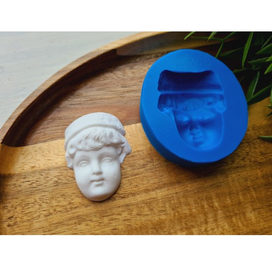 Silicone mold, Doll face, style 58, ~ 3*4.1 cm, H:1.1 cm