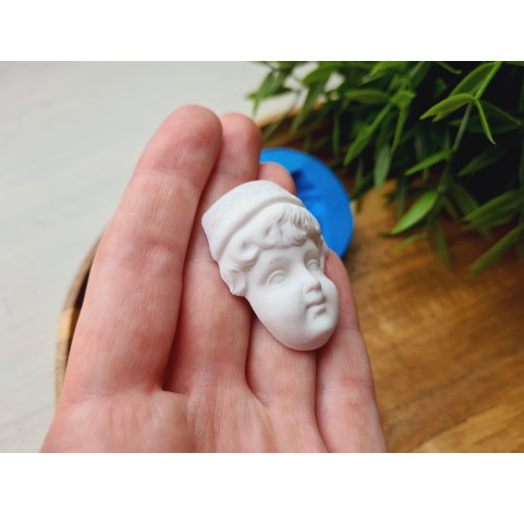 Silicone mold, Doll face, style 58, ~ 3*4.1 cm, H:1.1 cm