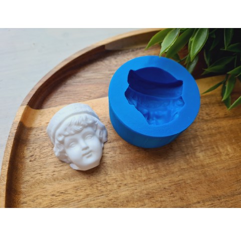 Silicone mold, Doll face, style 59, ~ 3.6*3.8 cm, H:2.1 cm